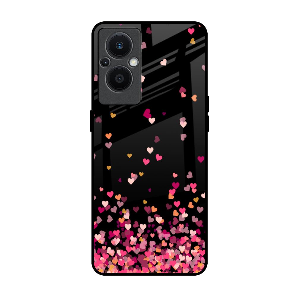 Heart Rain Fall OPPO F21 Pro 5G Glass Back Cover Online