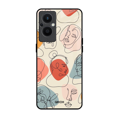 Abstract Faces OPPO F21 Pro 5G Glass Back Cover Online