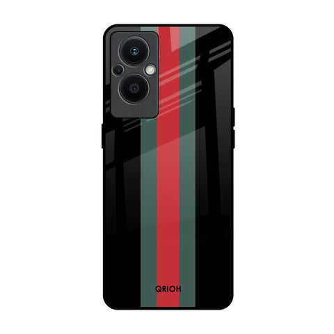 Vertical Stripes OPPO F21 Pro 5G Glass Back Cover Online
