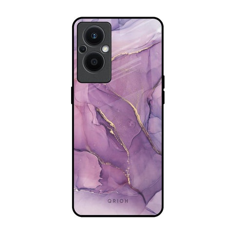Purple Gold Marble OPPO F21 Pro 5G Glass Back Cover Online