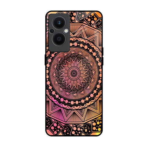 Floral Mandala OPPO F21 Pro 5G Glass Back Cover Online