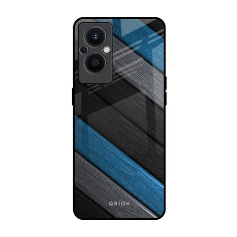 Multicolor Wooden Effect OPPO F21 Pro 5G Glass Back Cover Online