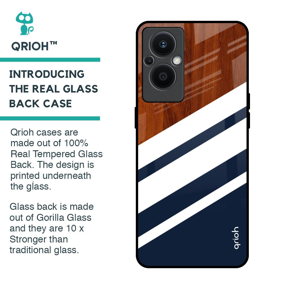 Bold Stripes Glass Case for OPPO F21 Pro 5G