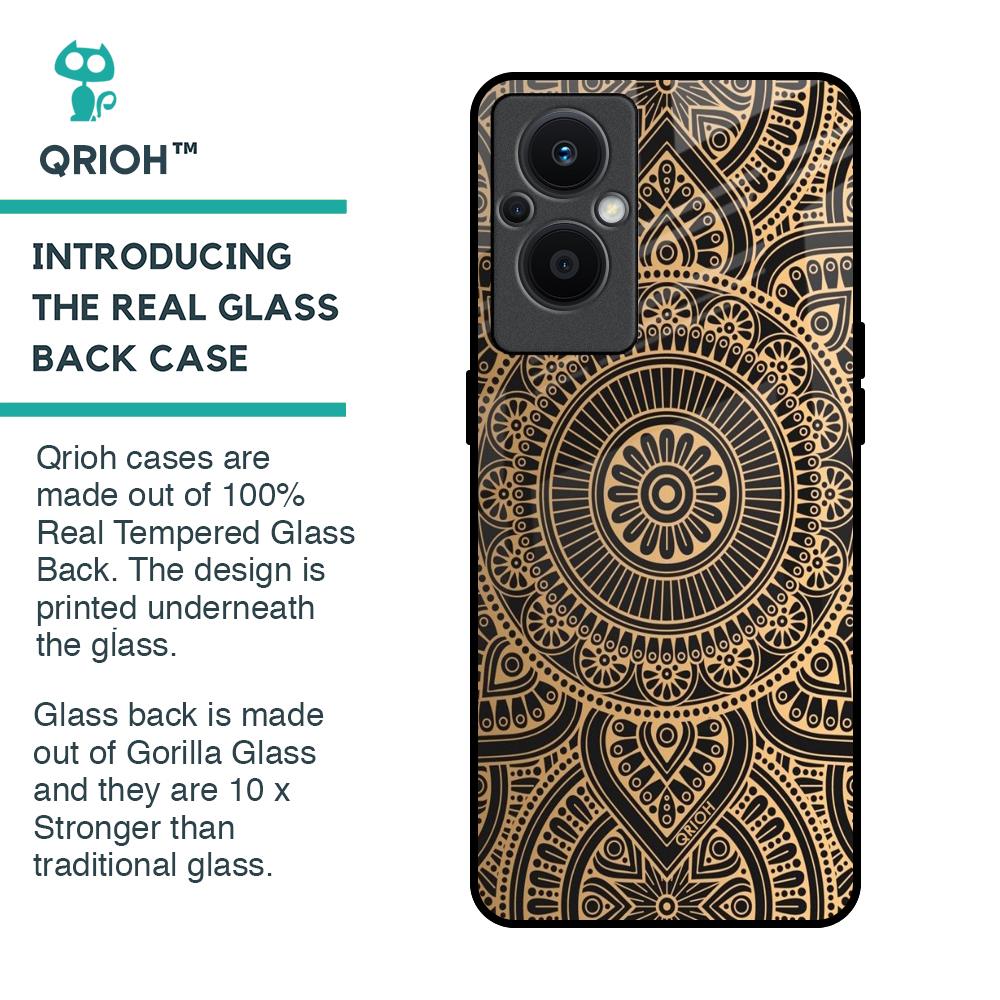 Luxury Mandala Glass Case for OPPO F21 Pro 5G