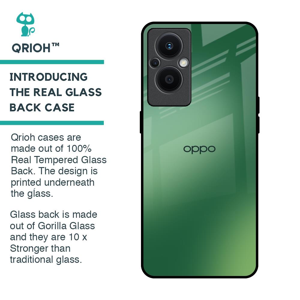 Green Grunge Texture Glass Case for OPPO F21 Pro 5G