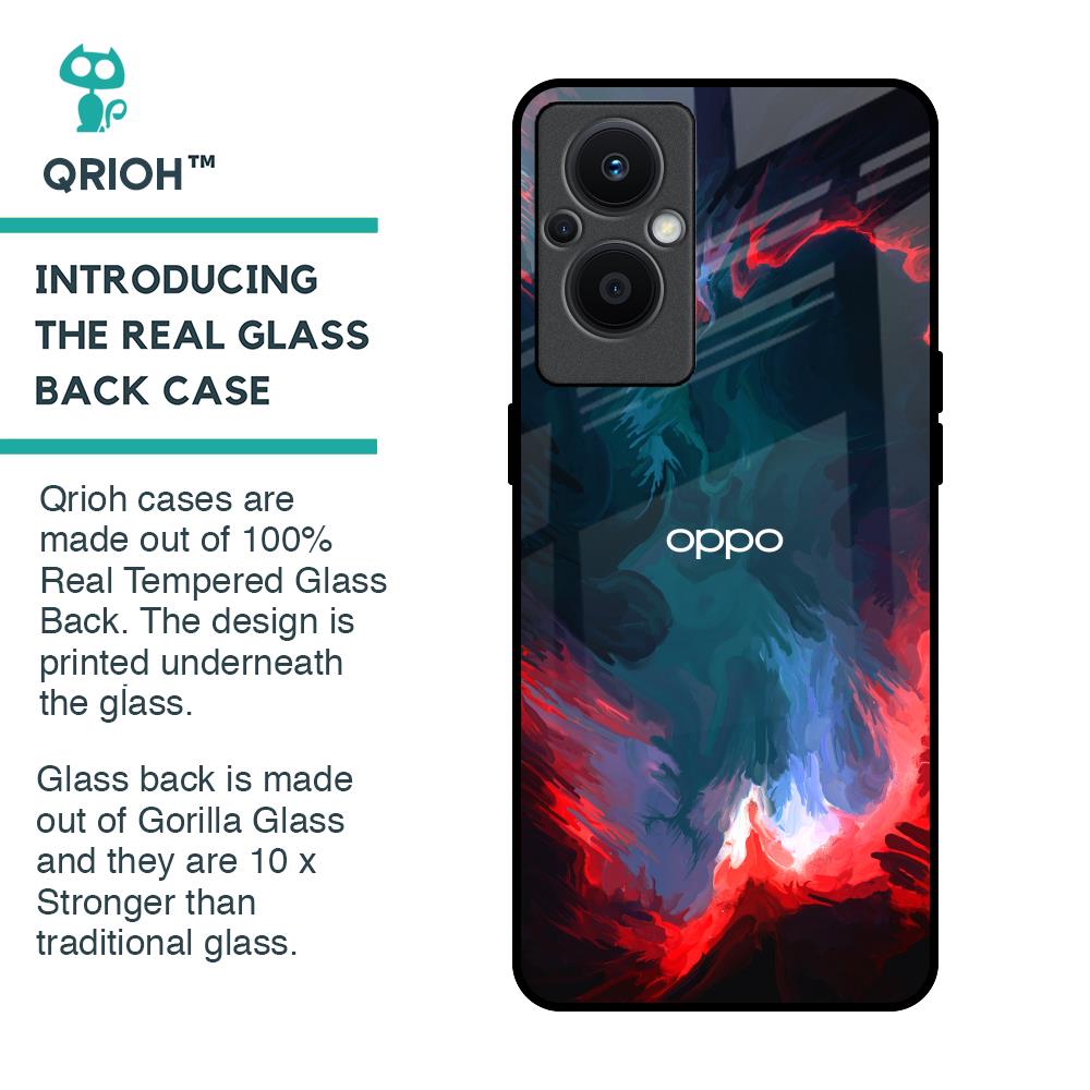 Brush Art Glass Case For OPPO F21 Pro 5G