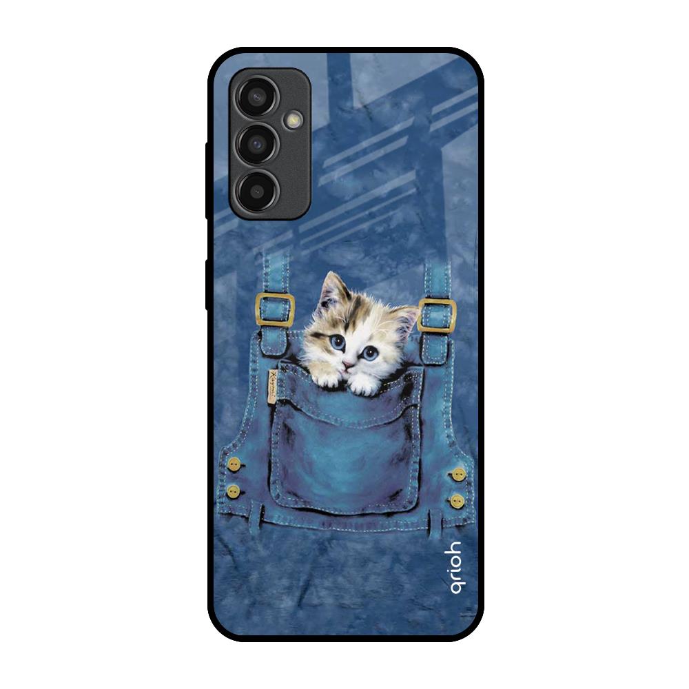 Kitty In Pocket Samsung Galaxy F13 Glass Back Cover Online