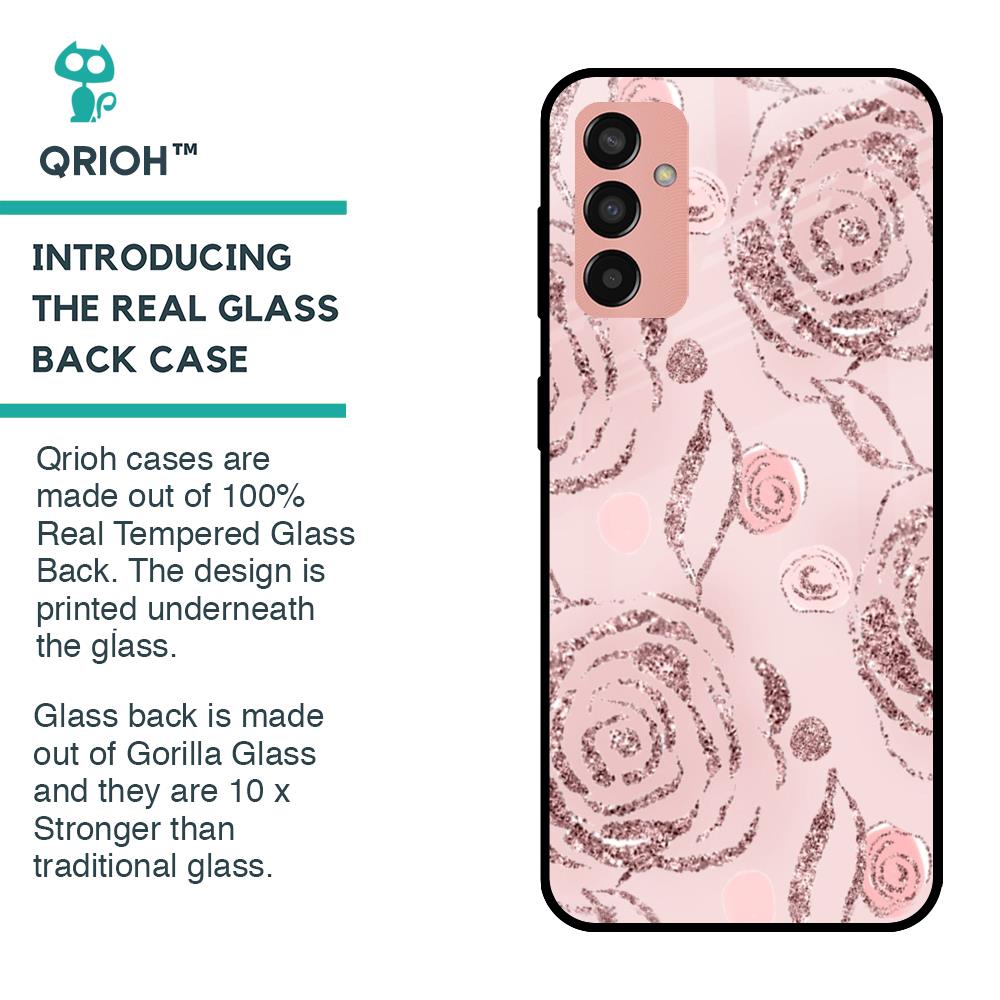 Shimmer Roses Glass case for Samsung Galaxy F13