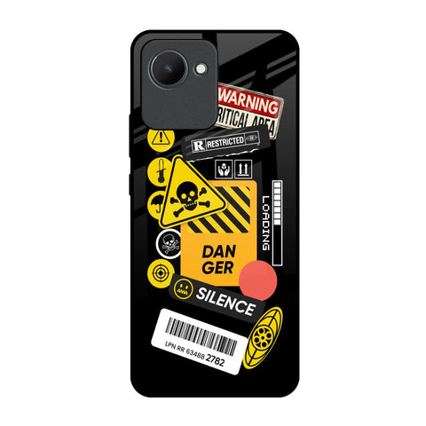 Danger Signs Realme C30 Glass Back Cover Online