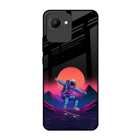 Retro Astronaut Realme C30 Glass Back Cover Online