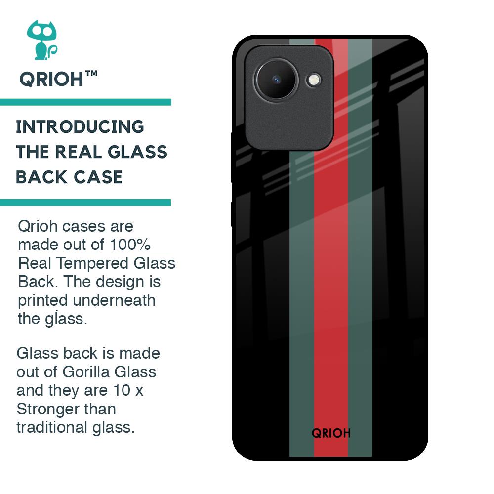 Vertical Stripes Glass Case for Realme C30