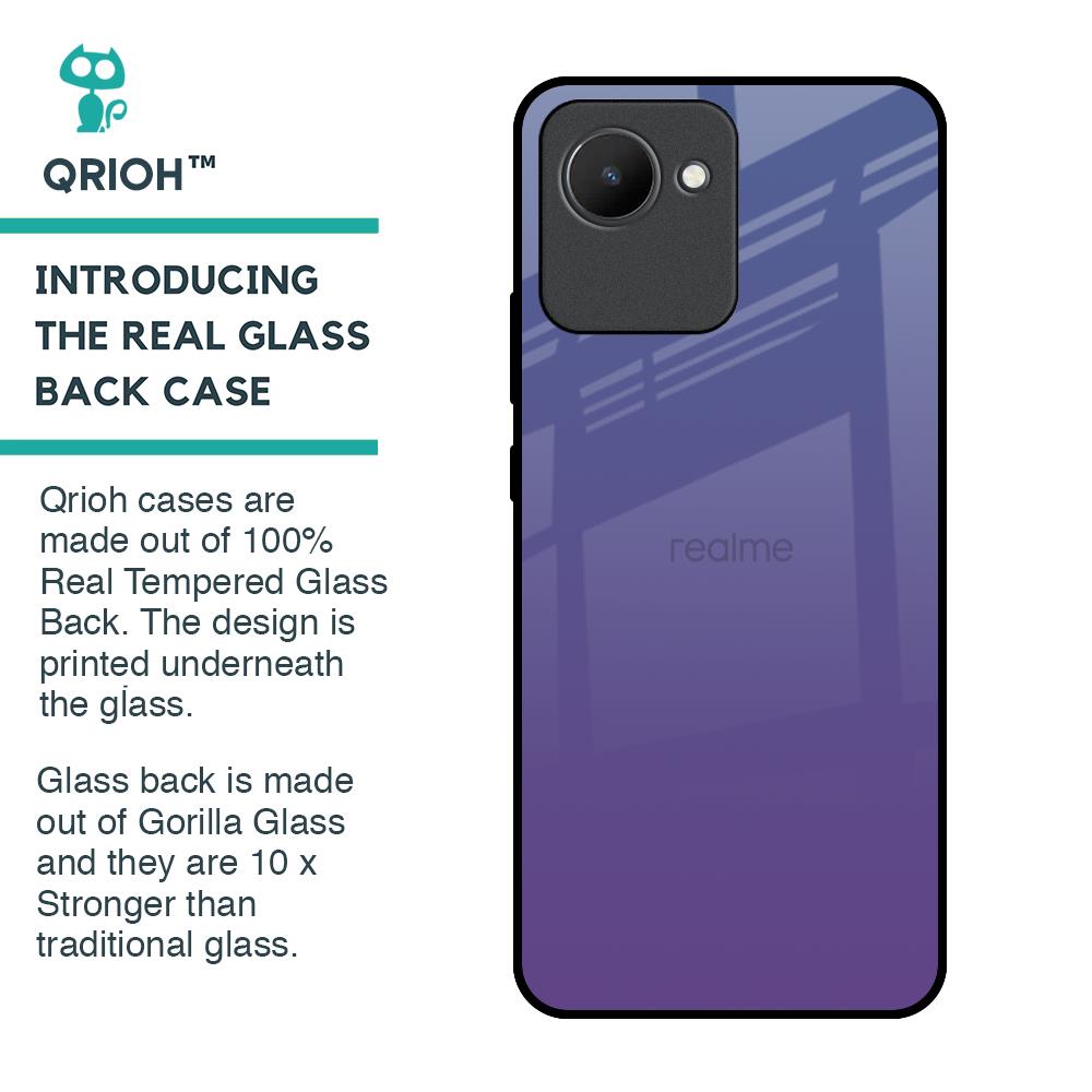 Indigo Pastel Glass Case For Realme C30