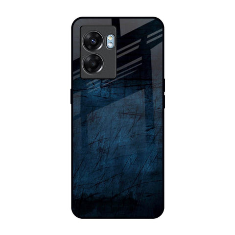 Dark Blue Grunge Oppo K10 5G Glass Back Cover Online