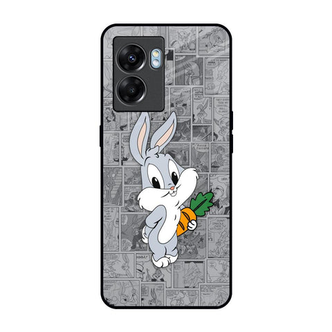 Cute Baby Bunny Oppo K10 5G Glass Back Cover Online
