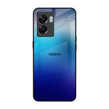 Blue Rhombus Pattern Oppo K10 5G Glass Back Cover Online