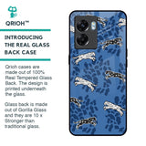 Blue Cheetah Glass Case for Oppo K10 5G