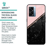 Marble Texture Pink Glass Case For Oppo K10 5G