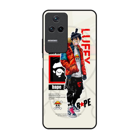 Bape Luffy Poco F4 5G Glass Back Cover Online