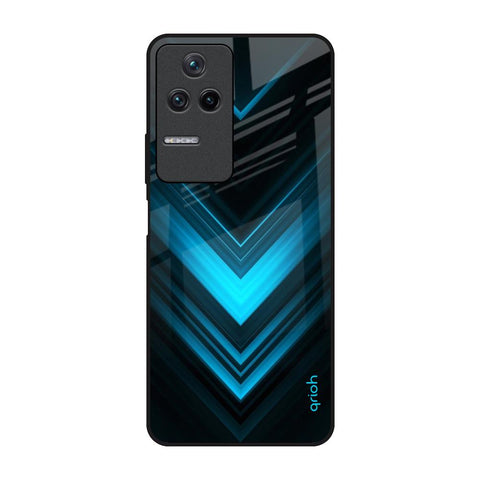 Vertical Blue Arrow Poco F4 5G Glass Back Cover Online