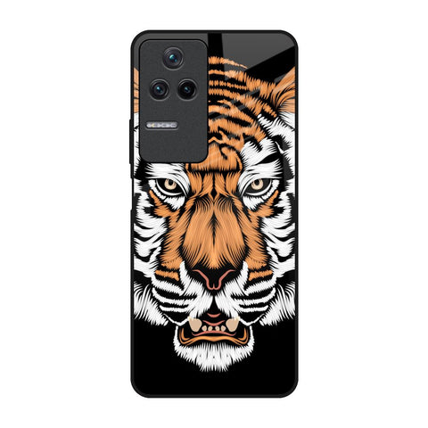 Angry Tiger Poco F4 5G Glass Back Cover Online