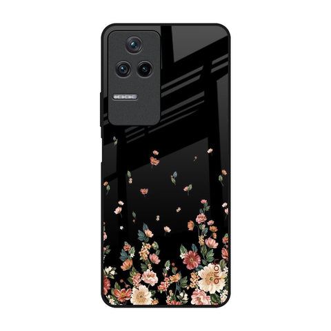 Floating Floral Print Poco F4 5G Glass Back Cover Online