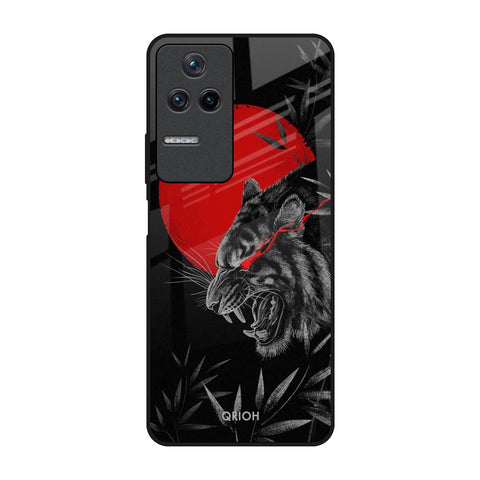 Red Moon Tiger Poco F4 5G Glass Back Cover Online