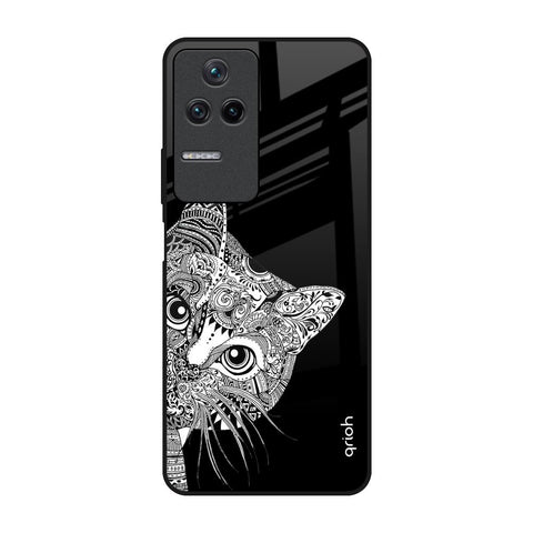 Kitten Mandala Poco F4 5G Glass Back Cover Online