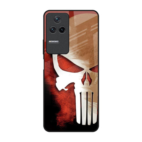 Red Skull Poco F4 5G Glass Back Cover Online