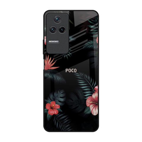 Tropical Art Flower Poco F4 5G Glass Back Cover Online