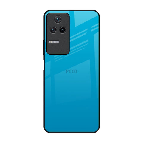 Blue Aqua Poco F4 5G Glass Back Cover Online
