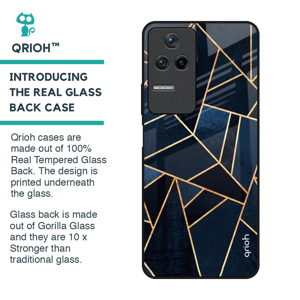 Abstract Tiles Glass Case for Poco F4 5G