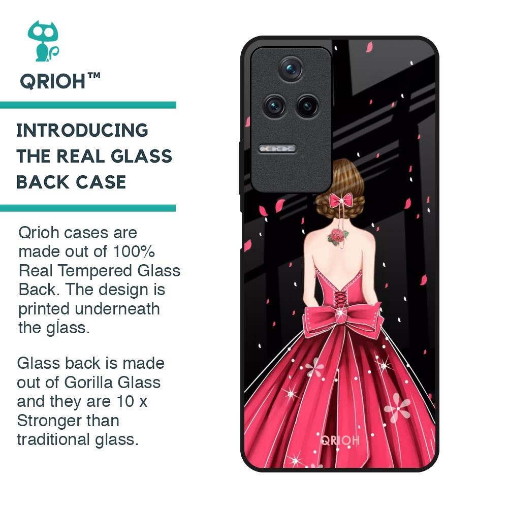 Fashion Princess Glass Case for Poco F4 5G