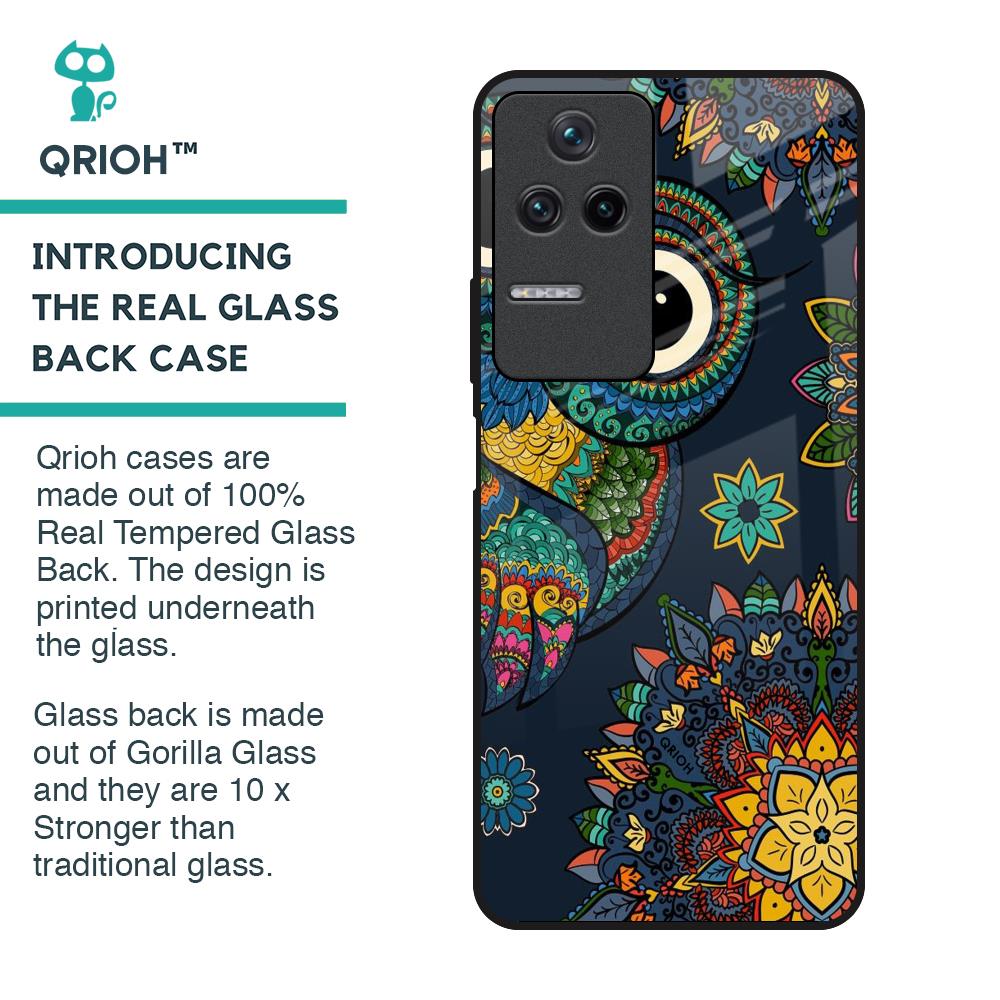 Owl Art Glass Case for Poco F4 5G