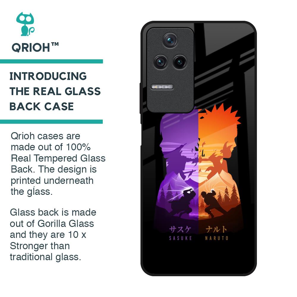 Minimalist Anime Glass Case for Poco F4 5G