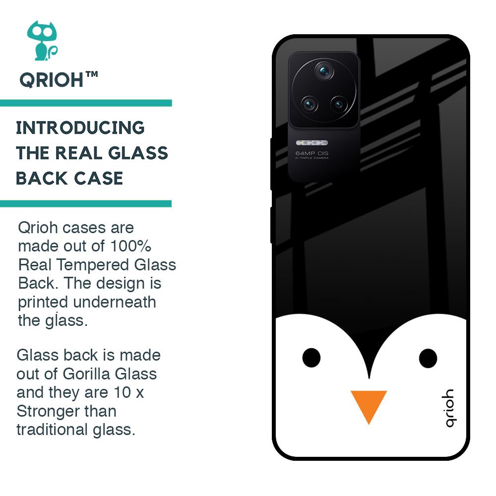 Cute Penguin Glass Case for Poco F4 5G