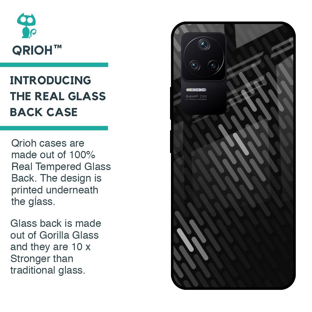Dark Abstract Pattern Glass Case For Poco F4 5G