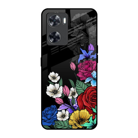 Rose Flower Bunch Art Oppo A57 4G Glass Back Cover Online