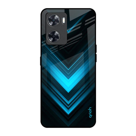 Vertical Blue Arrow Oppo A57 4G Glass Back Cover Online