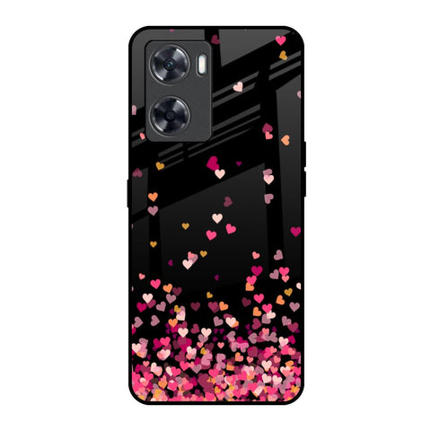 Heart Rain Fall Oppo A57 4G Glass Back Cover Online