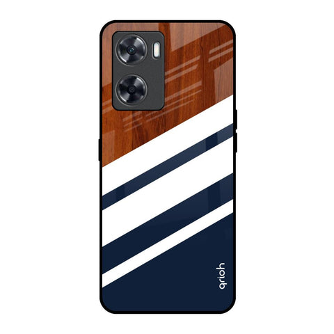 Bold Stripes Oppo A57 4G Glass Back Cover Online