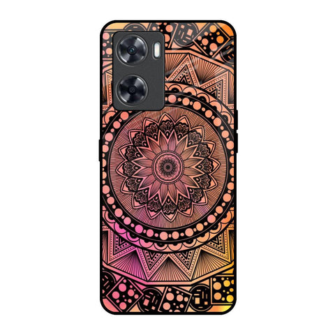 Floral Mandala Oppo A57 4G Glass Back Cover Online