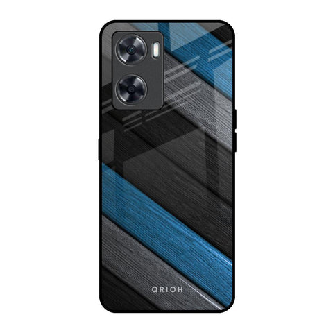 Multicolor Wooden Effect Oppo A57 4G Glass Back Cover Online