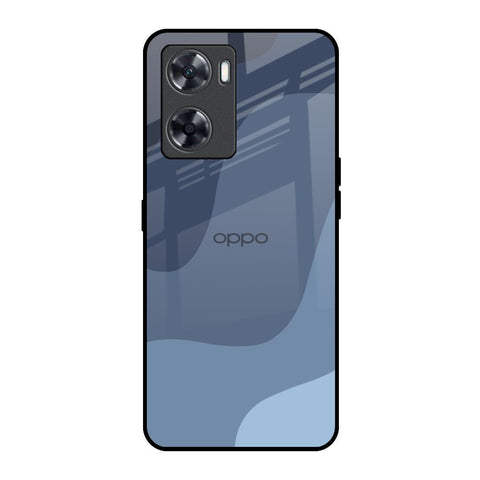 Navy Blue Ombre Oppo A57 4G Glass Back Cover Online