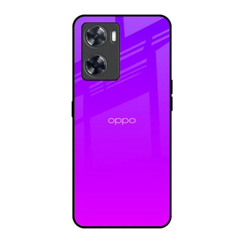 Purple Pink Oppo A57 4G Glass Back Cover Online