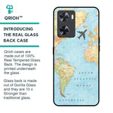 Travel Map Glass Case for Oppo A57 4G