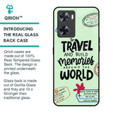 Travel Stamps Glass Case for Oppo A57 4G