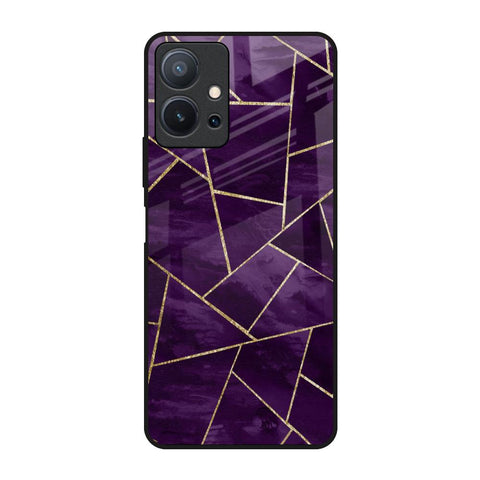 Geometric Purple Vivo T1 5G Glass Back Cover Online