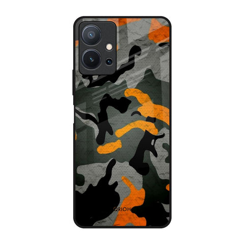 Camouflage Orange Vivo T1 5G Glass Back Cover Online