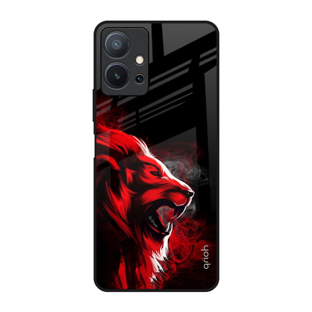 Red Angry Lion Vivo T1 5G Glass Back Cover Online