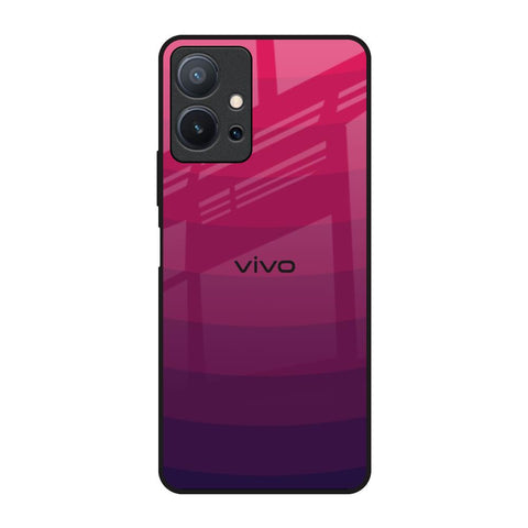 Wavy Pink Pattern Vivo T1 5G Glass Back Cover Online